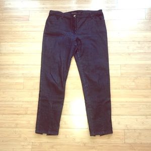 Piazza Sempione Back Zipper Navy Skinny Jeans